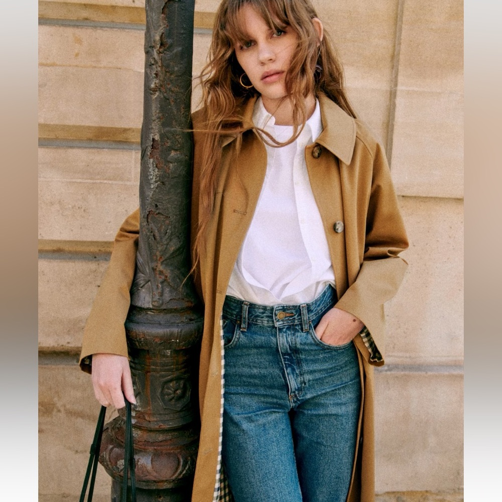 Sezane Clyde Trench Coat in Camel - Picture 5 of 10